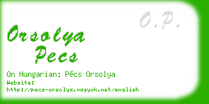orsolya pecs business card
