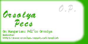 orsolya pecs business card